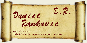 Daniel Ranković vizit kartica